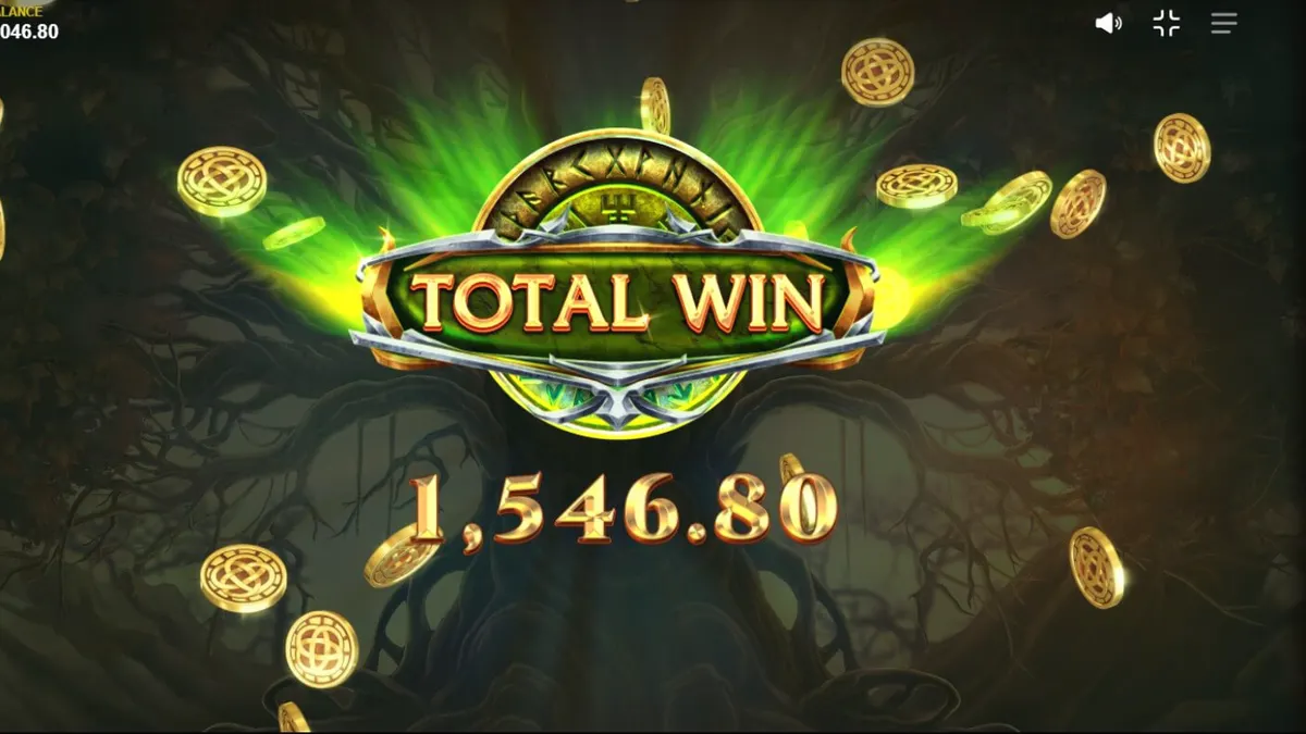 Tampilan visual slot Loki’s Descendants dengan tema mitologi Nordik yang gelap dan megah