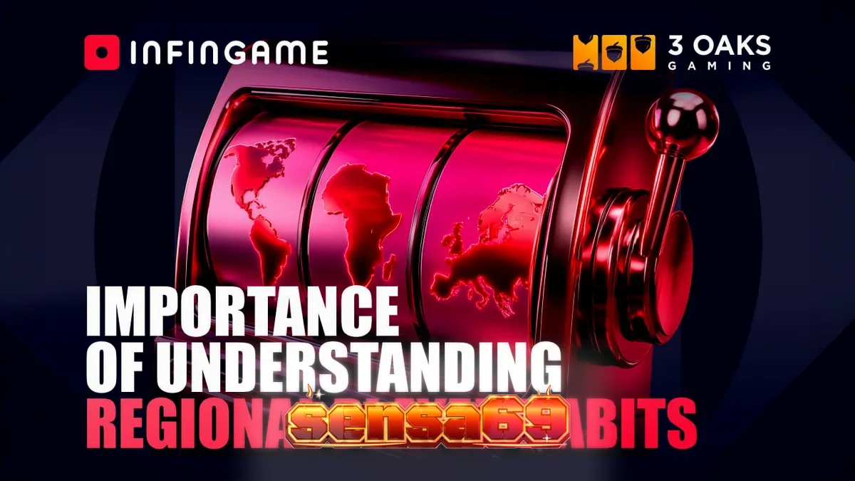 Pemain sedang memilih permainan slot di perangkat seluler dengan latar belakang kasino digital yang modern.